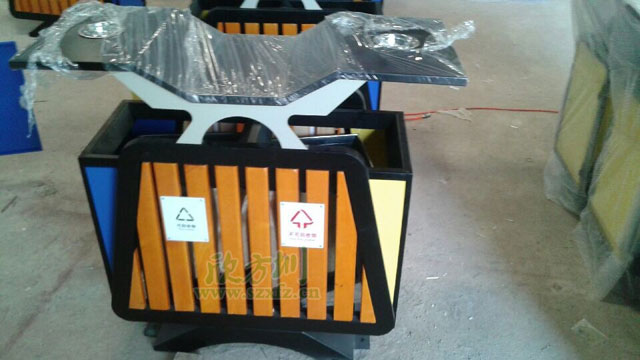 翼形鋼木分類(lèi)垃圾桶工廠生產(chǎn)圖