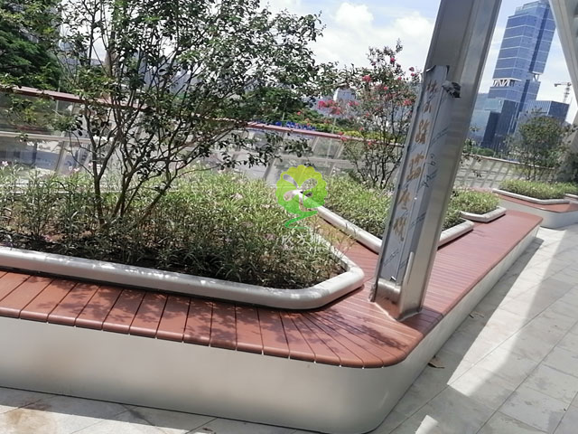 不銹鋼花池坐凳美化深圳前?？缃止珗@G9天橋城市戶外景觀