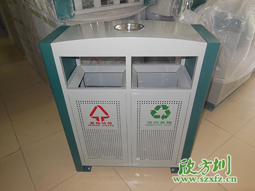 戶外環(huán)保,首選欣方圳戶外沖孔全鋼垃圾桶