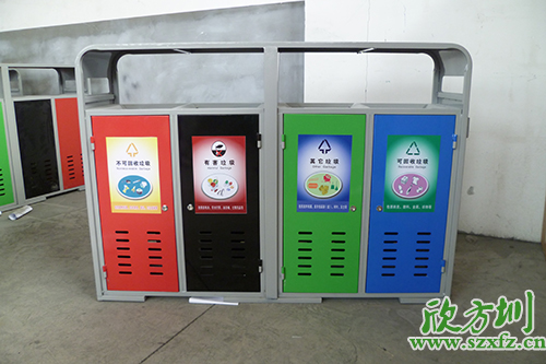 尊重客戶，欣方圳為清遠(yuǎn)市定做鋼板分類垃圾桶